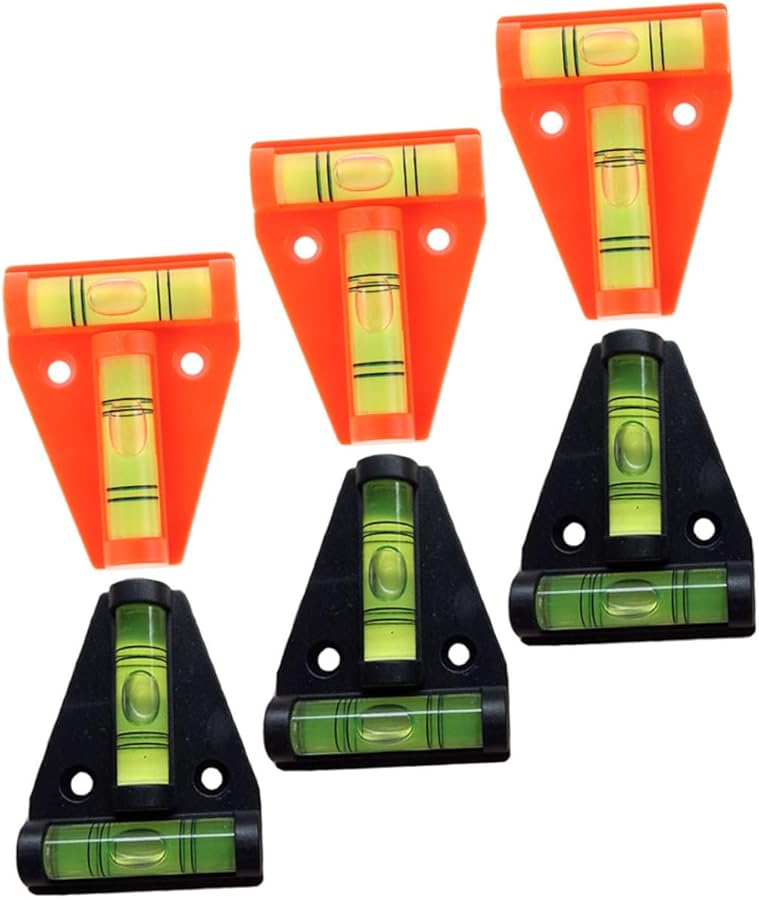 Unomor 6pcs Mini Bubble Level Gauge for RV Campers DIY Projects Durable Plastic Lightweight - Image 1